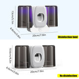 Couple Wall Mounted Toothbrush Holder Automatic Squeeze Toothpaste Device