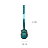 Tongue-shaped Hydraulic Wall-Mounted Long Handle Soft Toilet Cleaning Brush