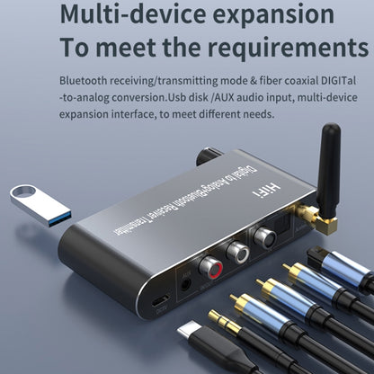 جهاز إرسال واستقبال USB محوري بتقنية البلوتوث 5.1 مع جهاز تحكم عن بعد، A05