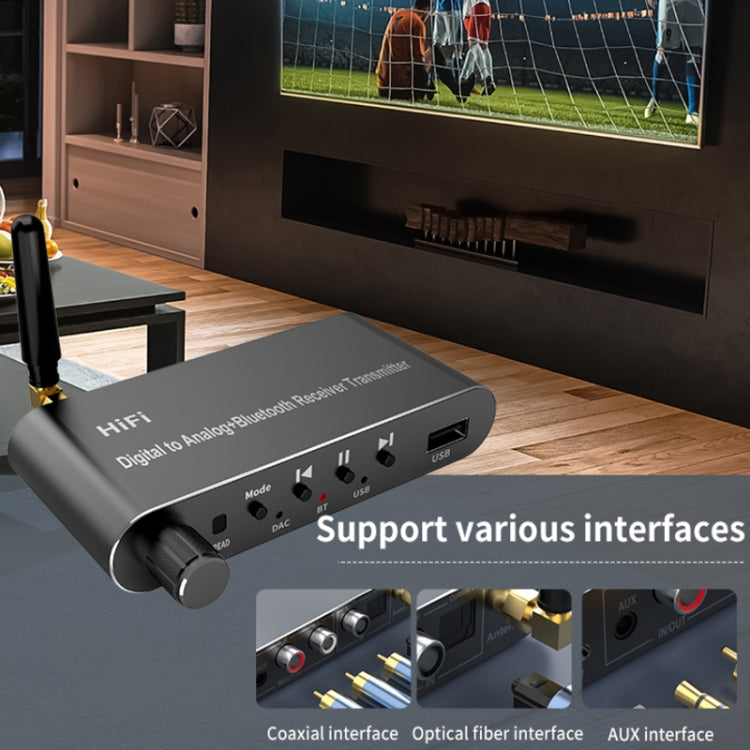 جهاز إرسال واستقبال USB محوري بتقنية البلوتوث 5.1 مع جهاز تحكم عن بعد، A05