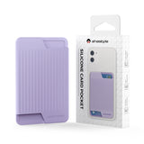 AhaStyle PT169 Mobile Phone Silicone Back Card Case Bus Card Bank Card Convenient Organizer