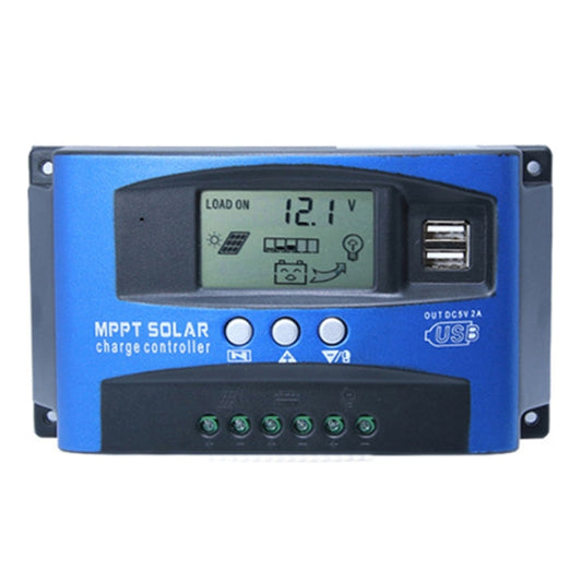 YCX-003 30-100A Solar Charging Controller with LED Screen & Dual USB Port Smart MPPT Charger, 12/24V 30A, 12/24V 40A, 12/24V 50A, 12/24V 60A, 12/24V 100A, 12/24/36/48/60V 40A, 12/24/36/48/60V 100A, 12/24/36/48/60V Wifi 100A