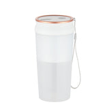 LGZ-1 500ml 50W 4 Blades Electric Portable Juicer Rechargeable Juice Extractor(White)