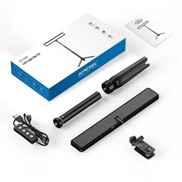 APEXEL APL-FL06 Portable Square Strip Live Video Conferencing Fill Light, APL-FL06