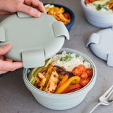 1100ml Silicone Folding Lunch Box Travel Bowl Microwave & Dishwasher Safe