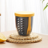 600ml Fruit and Veggie Snack Cup with Lid and Fork Airtight Leak-proof Salad Box