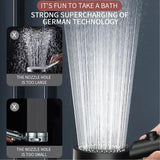 Pressurized Shower Water Heater Handheld Multifunction 6-speed Nozzle