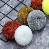 Removable Cleaning Wire Ball Kitchen Pot And Dish Brush(Random Handle+Ball)