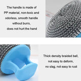 Removable Cleaning Wire Ball Kitchen Pot And Dish Brush(Random Handle+Ball)