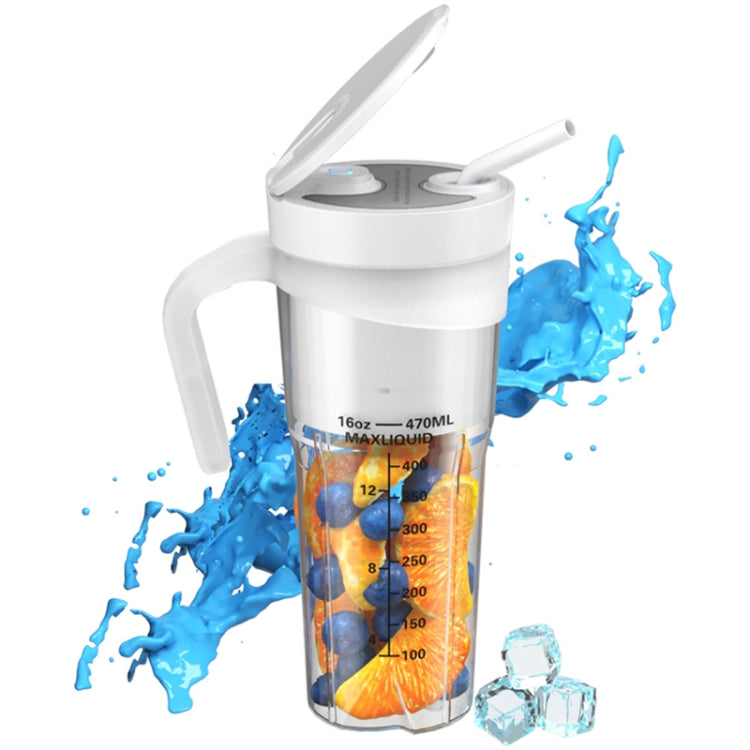 Portable Mini Electrical Extractors USB Charging Multifunctional Juicer(White)