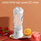 Portable Multifunctional USB Charging Juice Cup Mini Electrical Blender(White)