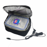 USB Heated Lunch Box Bag Outdoor Bento Thermal Bag(Black)