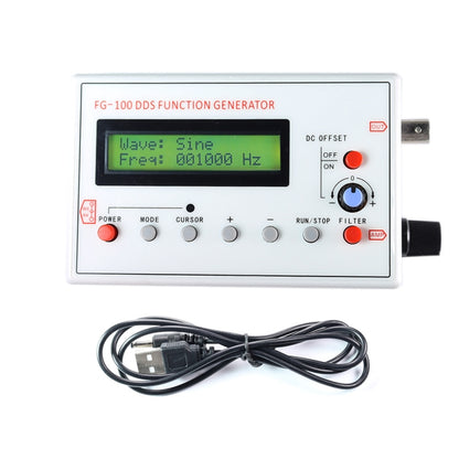 مولد إشارة دالة DDS FG-100 بتردد 1 هرتز - 500 كيلو هرتز، عداد تردد، FG-100