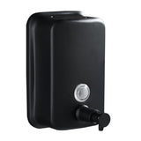 304 Stainless Steel Bathroom Soap Dispenser Simple Hotel Home Wall Mounted Manual Shower Fluid Bottle, Capacity: 500ml Black