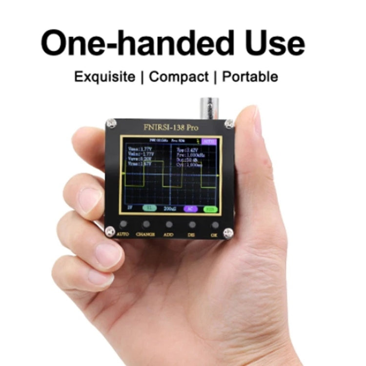 FNIRSI Handheld Small Teaching Maintenance Digital Oscilloscope, Standard Without Battery, Upgrade Without Battery