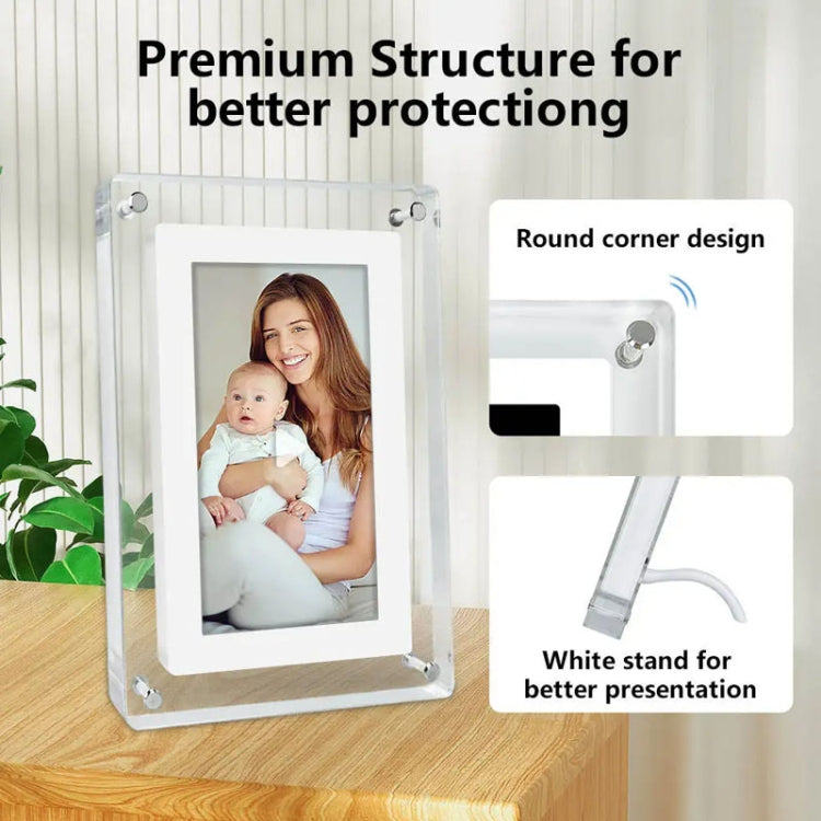 7 Inch Acrylic HD Digital Photo Frame Desktop Smart Motion Video Player Ornament, 7 Inch (US Plug), 7 Inch (EU Plug), 7 Inch (UK Plug)
