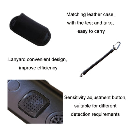 Mini Waterproof Handheld Metal Positioning Rod Detector, Orange, Black