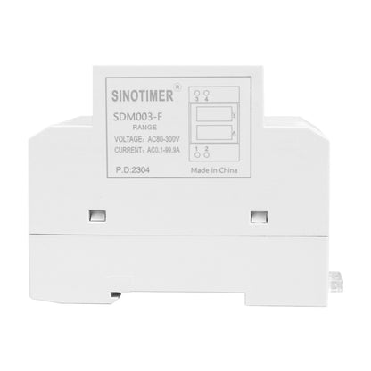 SINOTIMER SDM003-F 4 Digits Display DIN-Rail Single Phase AC Dual Display Voltage And Current Meter, SDM003-F