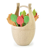 16pcs Fruit Forks + 1pc Barrel Mini Wheat Fiber Material Tableware Set Snack Dessert Forks