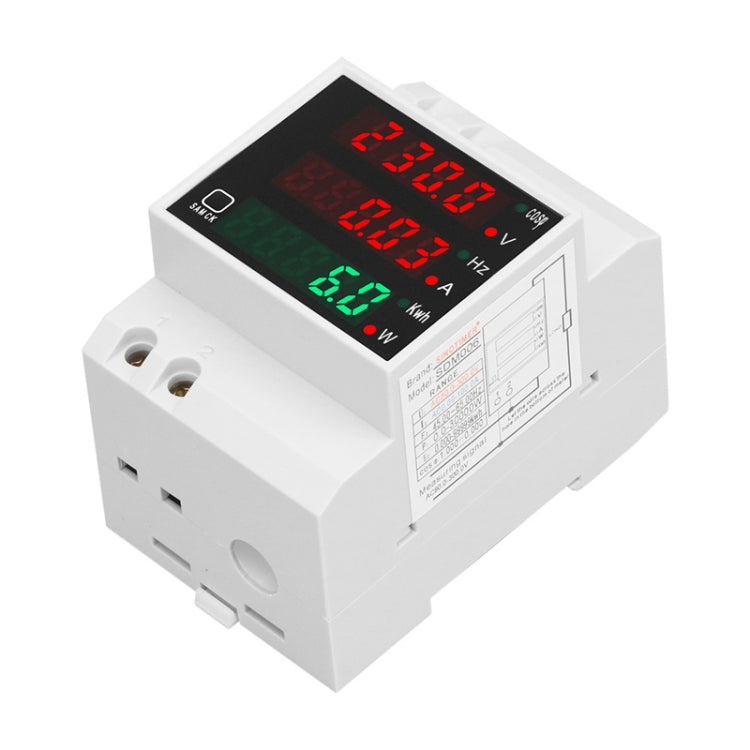 SINOTIMER SDM006 Din Rail AC Voltage Current Frequency Power Electricity Multi-Function Detection Meter, SDM006