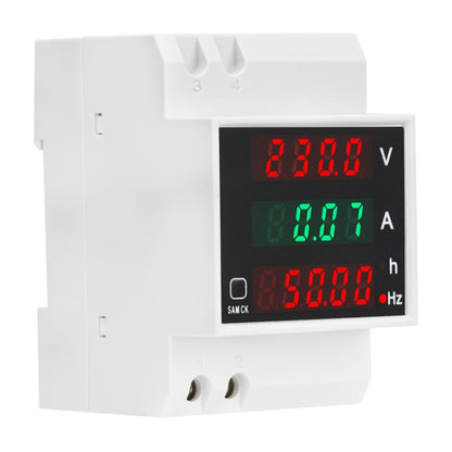 SINOTIMER SDM007 Din Rail AC Voltage Current Totalized Time Frequency Digital Display Meter, SDM007