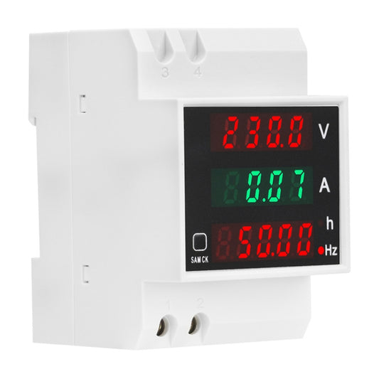 SINOTIMER SDM007 Din Rail AC Voltage Current Totalized Time Frequency Digital Display Meter, SDM007