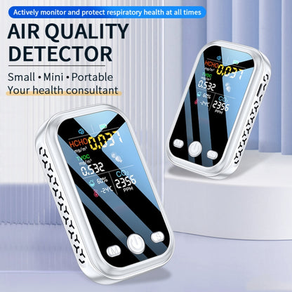 5 In 1  Air Quality Monitor TVOC HCHO CO2 Detector Temperature Humidity Tester, D7