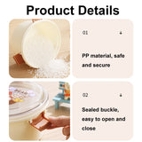 1100ml Cartoon Round Microwaveable Bento Box Outdoor Student Lunch Box