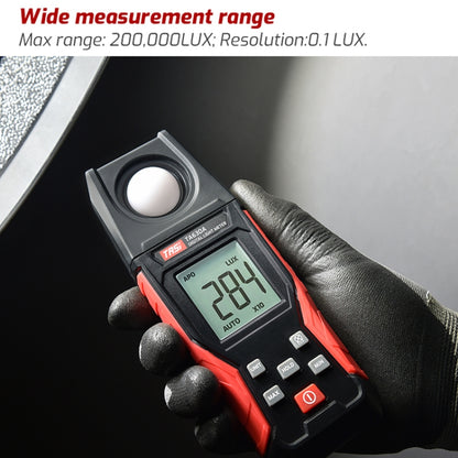 Digital Light Meter Illuminance Lux Meter Backlight LCD Display 0.1-200000LUX/0.01-20000FC Light Sensor Tester, TA630A