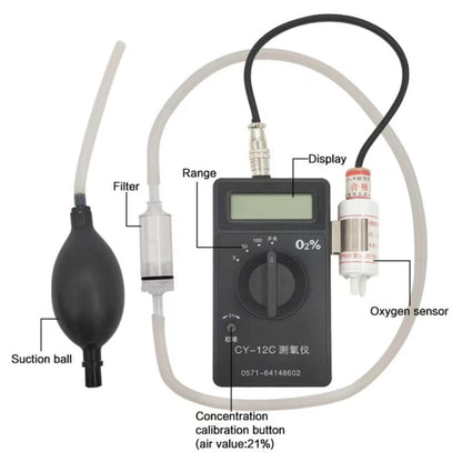 CY-12C Portable Oxygen Analyzer Full Range Oxygen Measurement Device, CY-12C