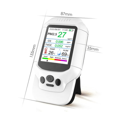 8-In-1 Air Quality Detector PM2.5 / PM1.0 / PM10 / HCHO / TVOC / O3 / Temperature / Humidity Monitor, DM502-O3