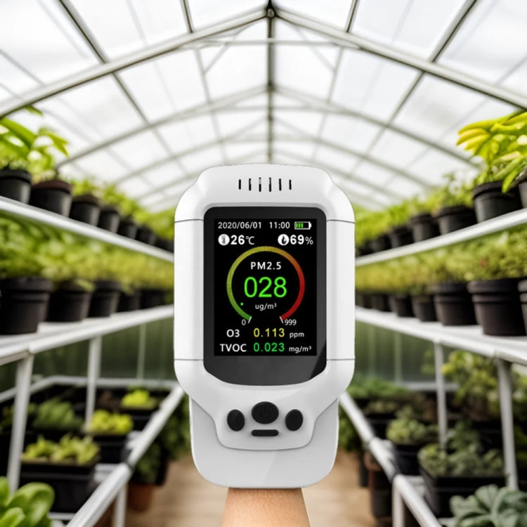 8-In-1 Air Quality Detector PM2.5 / PM1.0 / PM10 / HCHO / TVOC / O3 / Temperature / Humidity Monitor, DM502-O3