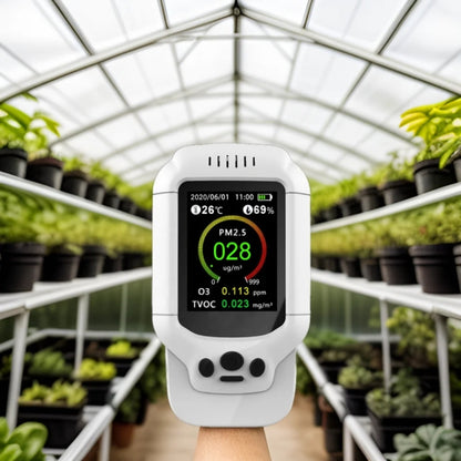 8-In-1 Air Quality Detector PM2.5 / PM1.0 / PM10 / HCHO / TVOC / O3 / Temperature / Humidity Monitor, DM502-O3