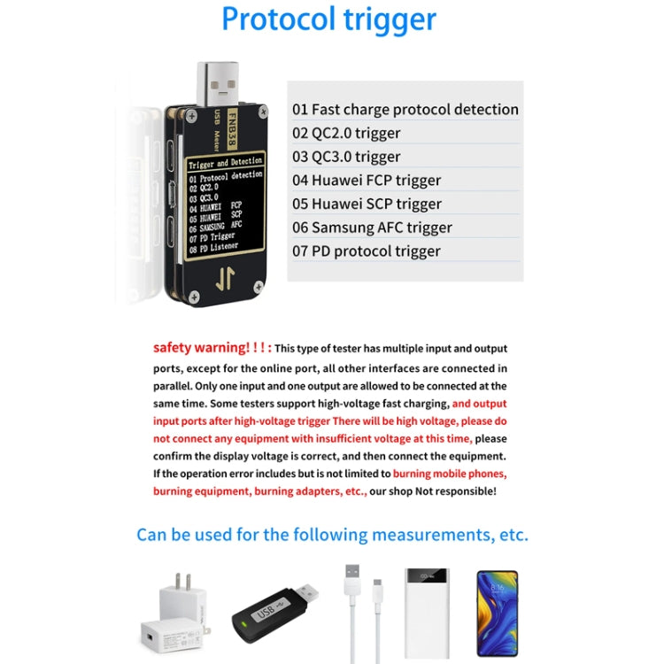 FNIRSI FNB38 USB Voltage And Current Meter Capacity Fast Charging Protocol Tester, FNB38