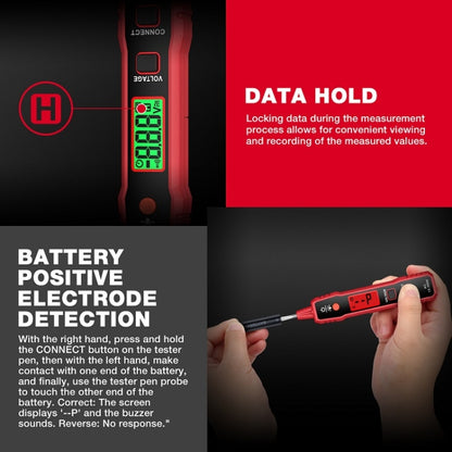 قلم اختبار عالي الحساسية بشاشة LCD رقمية من HABOTEST، مع إنذار صوتي وضوئي، HT89A