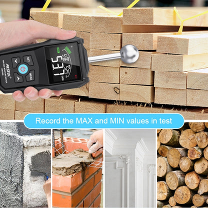 MESTEK WM700B Non -Contact Wood Moisture Detector With LCD Screen Alarm Function