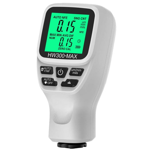 جهاز اختبار سمك الطلاء HW300-MAX المضاد للانزلاق، أبيض، أسود