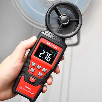 مقياس سرعة الرياح الرقمي عالي الدقة المحمول باليد من هابوتيست، HT625B