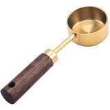 15ml Wooden Handle Stainless Steel Measuring Spoon Coffee Powder Milk Powder Spoon