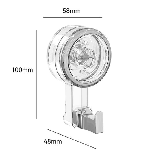 Bathroom Suction Cup Hooks Household Wall Mounted Hanging Organizer(Transparent)