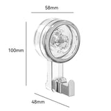 Bathroom Suction Cup Hooks Household Wall Mounted Hanging Organizer(Transparent)