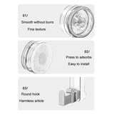 Bathroom Suction Cup Hooks Household Wall Mounted Hanging Organizer(Transparent)