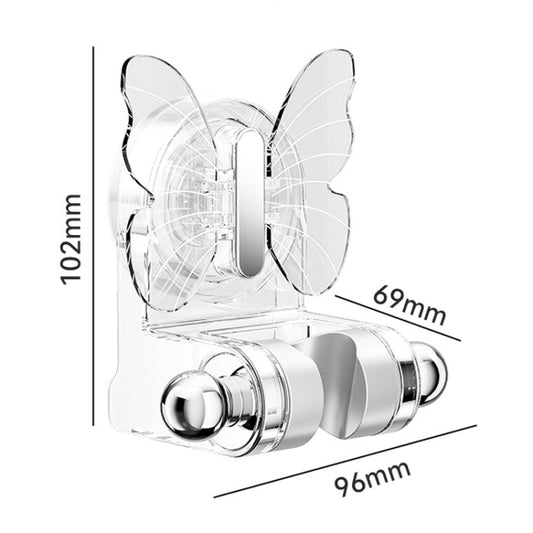 Bathroom No-Punch Suction Cup Shower Bracket Household Storage Shelf Base(Transparent)