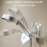Bathroom No-Punch Suction Cup Shower Bracket Household Storage Shelf Base(Transparent)