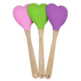 High Temperature Resistant Nonstick Heart Shaped Silicone Spatula Spoon Kitchen Baking Tools