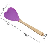 High Temperature Resistant Nonstick Heart Shaped Silicone Spatula Spoon Kitchen Baking Tools