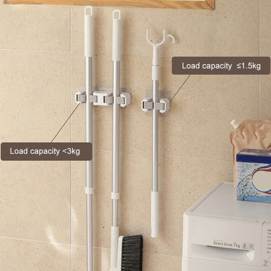 Bathroom No-Punch Mop Hook Household Broom Wall Mounted Fixing Clip, Style: Single Clip