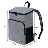 20L Camping Portable Double Shoulder Insulated Pack Outdoor Picnic Large Capacity Lunch Bag