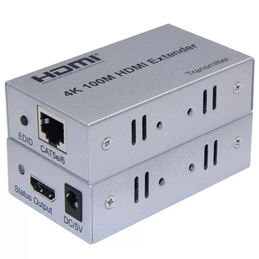 HDMI To RJ45 Single Ethernet Cable 100m Extender 4K HD Cable Signal Amplifier, US Plug, UK Plug, EU Plug