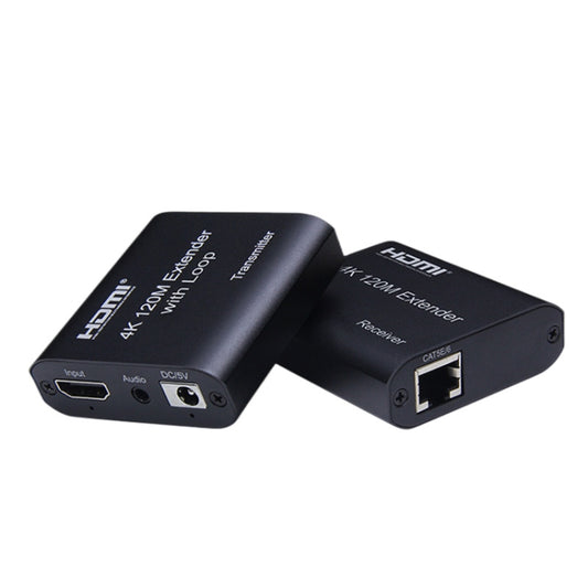 HDMI To RJ45 120m Single Network Cable 4K HD Network Extender, Receiver+Transmitter, US Plug, UK Plug, EU Plug